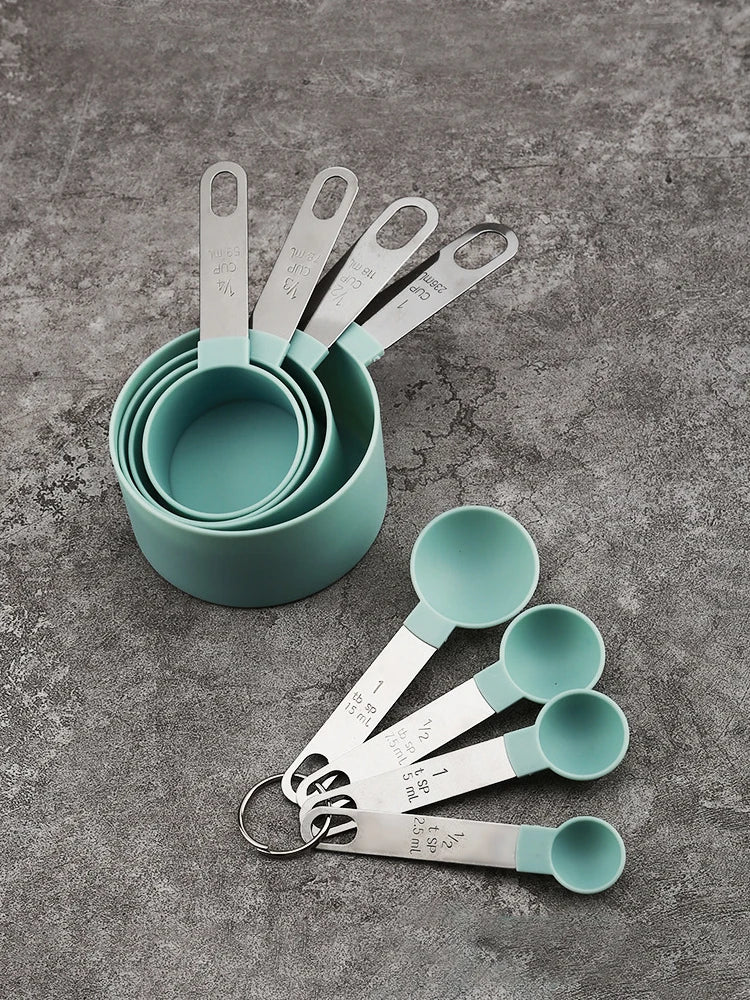8-Piece Measuring Cup & Spoon Set with Stainless-Steel Handles