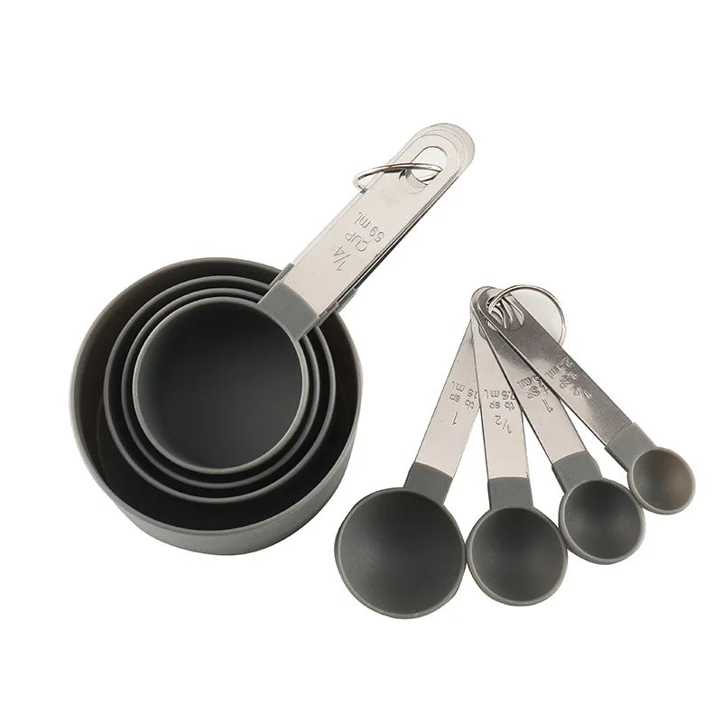 8-Piece Measuring Cup & Spoon Set with Stainless-Steel Handles