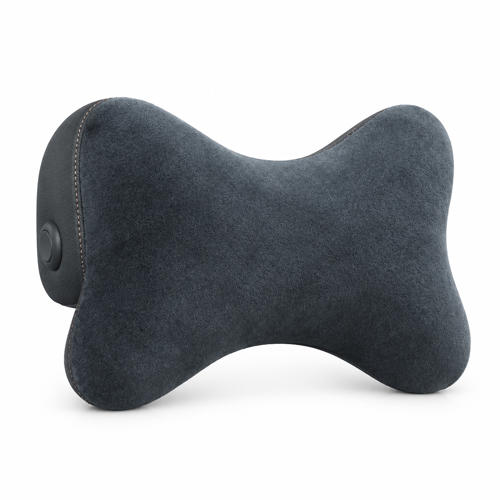 Car headrest neck pillow on a white background