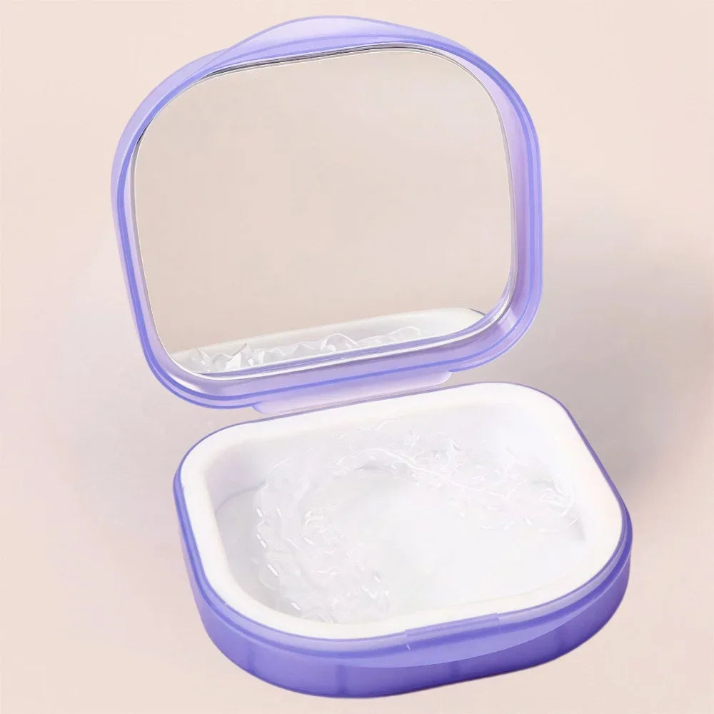 Teeth Retainer Storage Box Invisible Braces Case Multifunctional Dental Mouthguard Holder Portable Travel Orthodontic Container