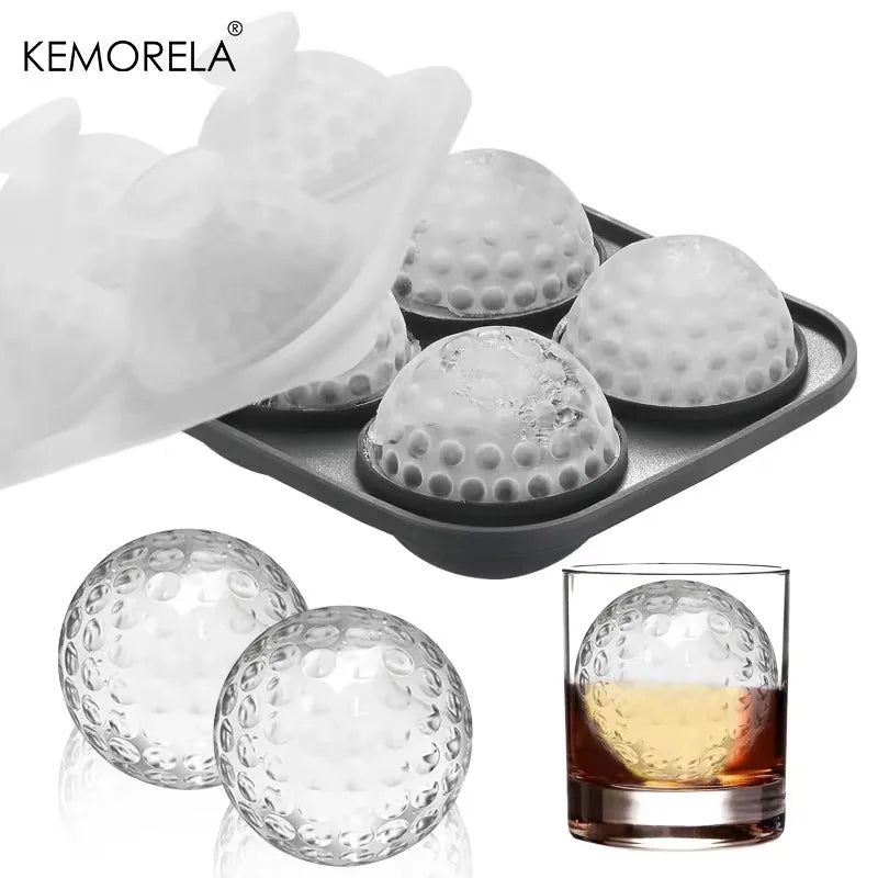 Silicone Ice Ball Mould with Lid - Round & Square Whisky Ice Tray