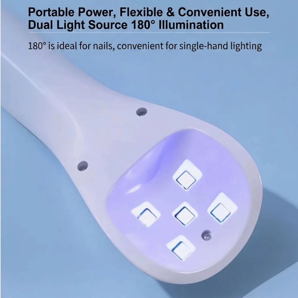 Rechargeable Handheld UV LED Nail Lamp – White