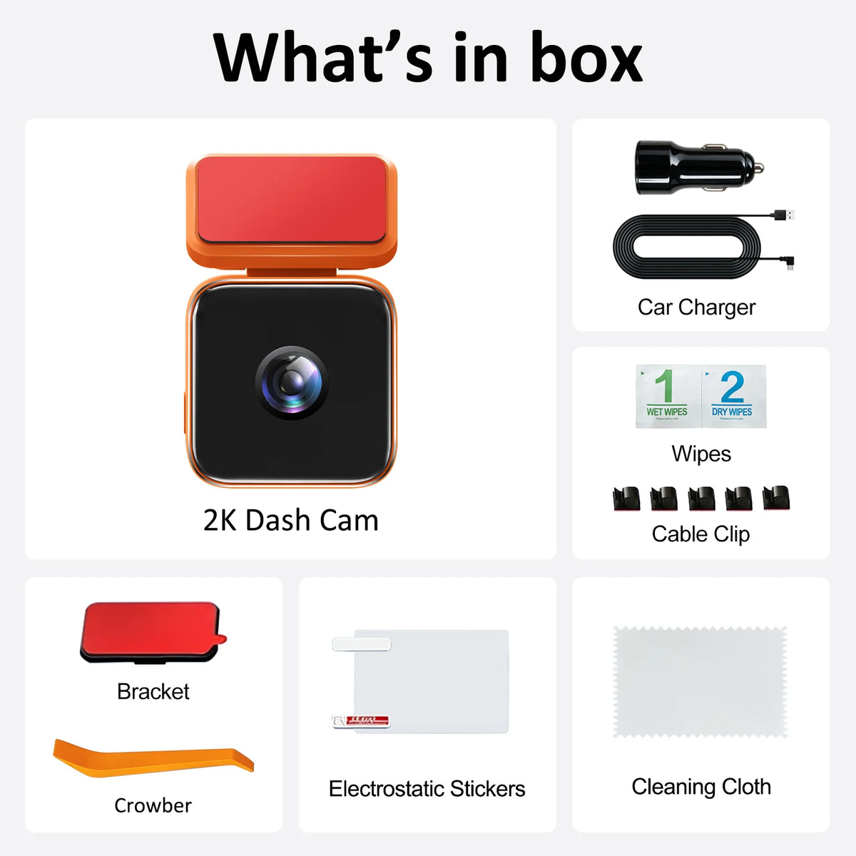 F18 2K Mini Dash Cam with Wi-Fi & Parking Monitor