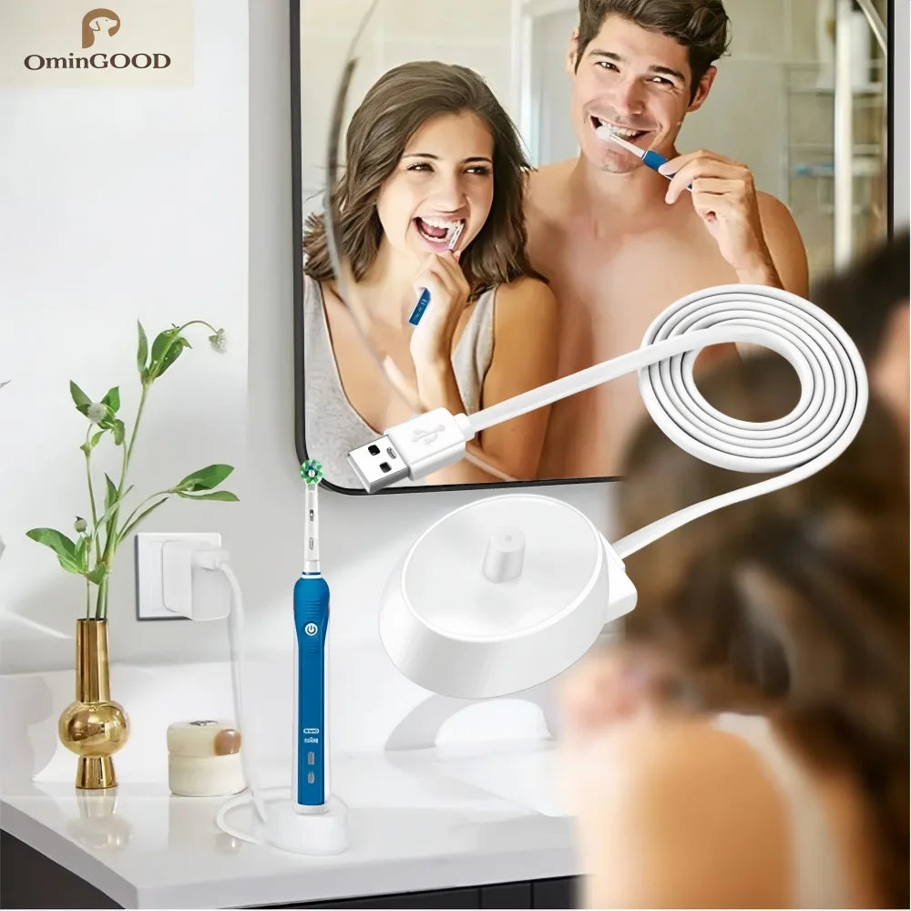 Portable Replacement Charging Base Travel Charger Dock Compatible with Braun Oral-B D12 Pro iO Series Electric Toothbrush