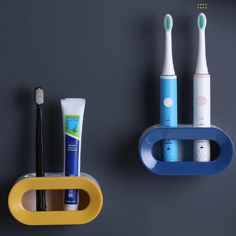 Electric Toothbrush Holder Toothbrush Bathroom Organizer Self-adhesive Toothbrush Stand Rack Holder Wall-Mounted Space Save
