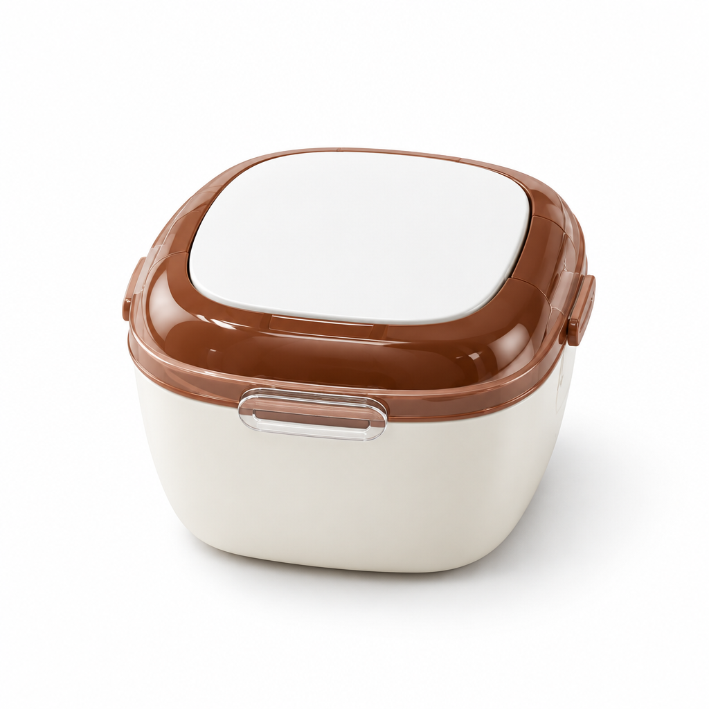 Chestnut brown and white retainer case