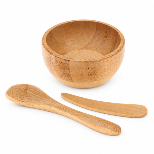Compliant three-piece bamboo facial mask mixing set hero image