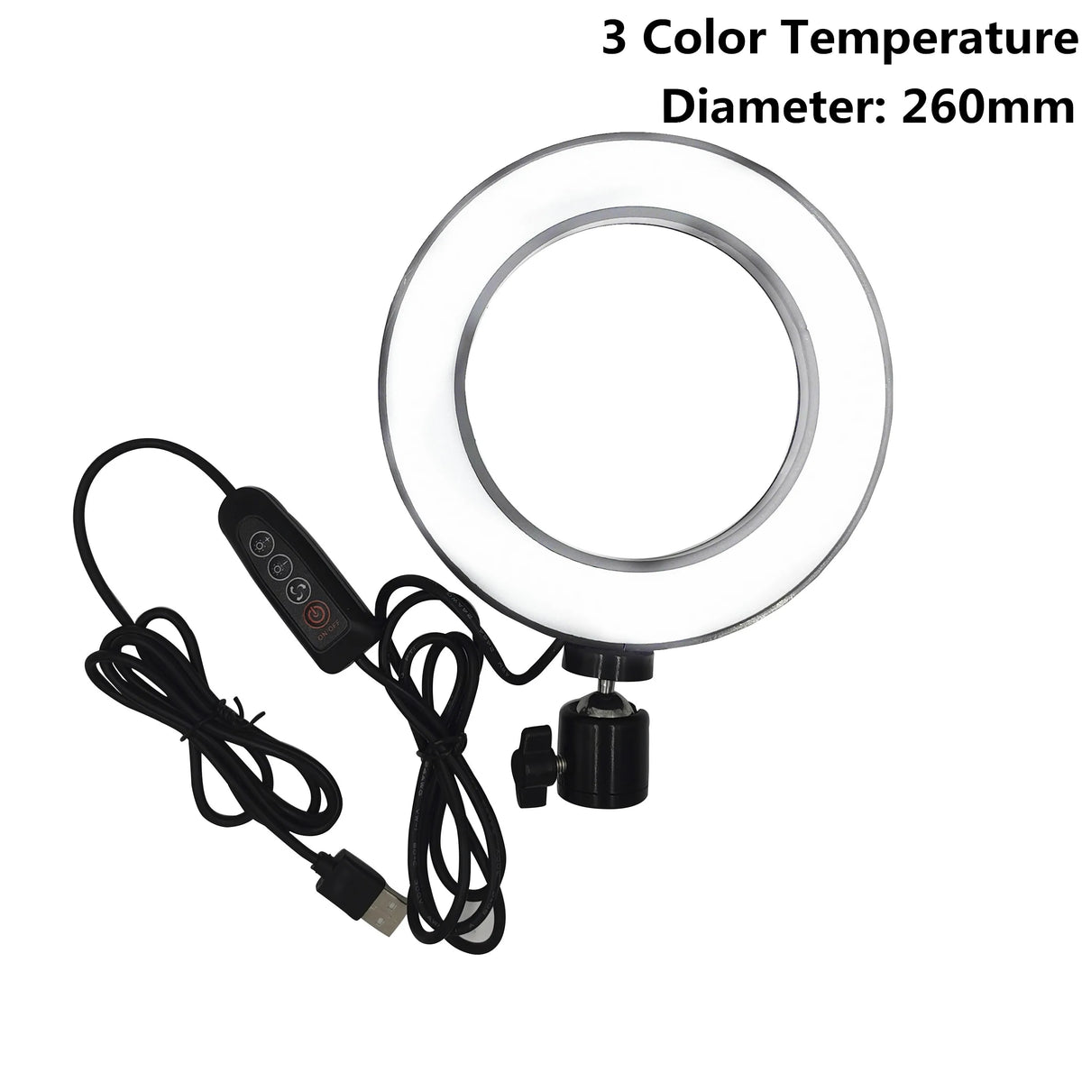 LED Selfie Ring Light with Tripod Stand - 6" / 10" Photo & Video Lighting