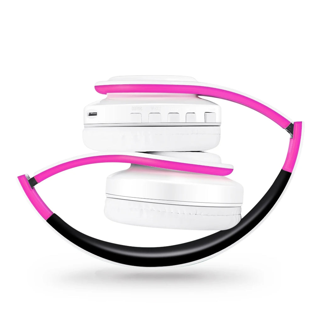 Foldable Bluetooth 5.3 Over-Ear Headphones with FM Radio & Mic