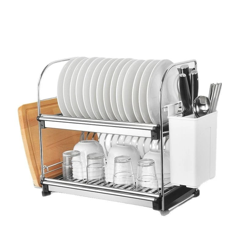 Kitchen Dish Rack Shelf Household Countertop Dishes Dish Rack Narrow Sink Cutlery Plate Storage Rack