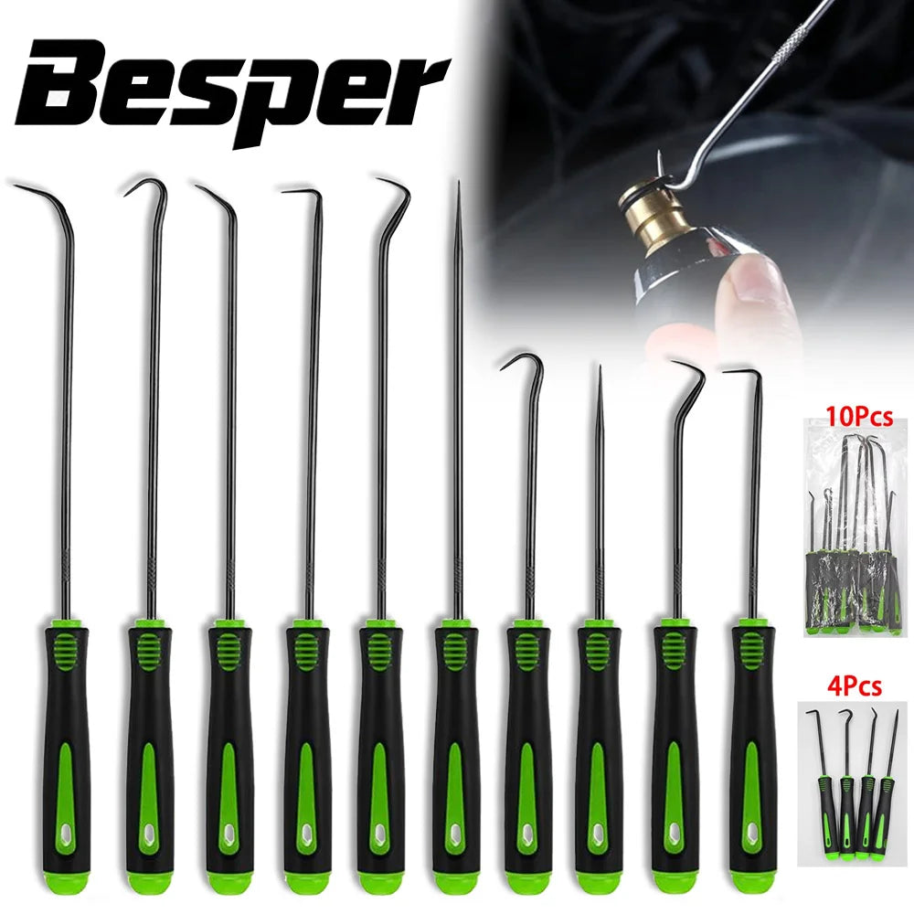 Precision Pick & Hook Tool Set – Oil Seal & O-Ring Removal Tools for Automotive & Mechanical Use (4 or 10 Piece)