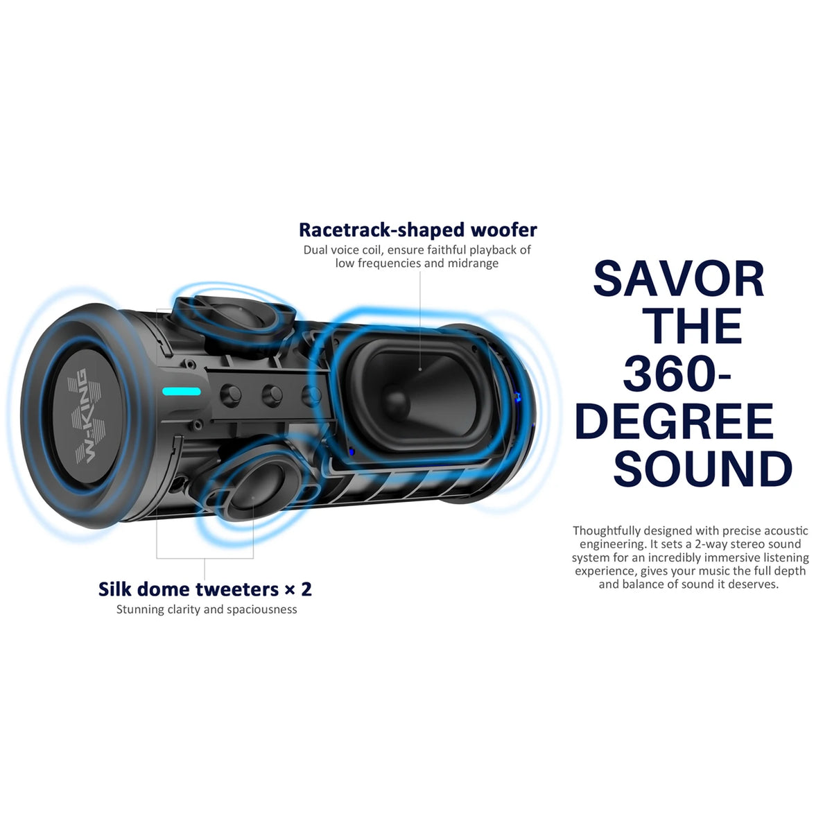 W-KING D320 40 W Portable Bluetooth Speaker, IP67