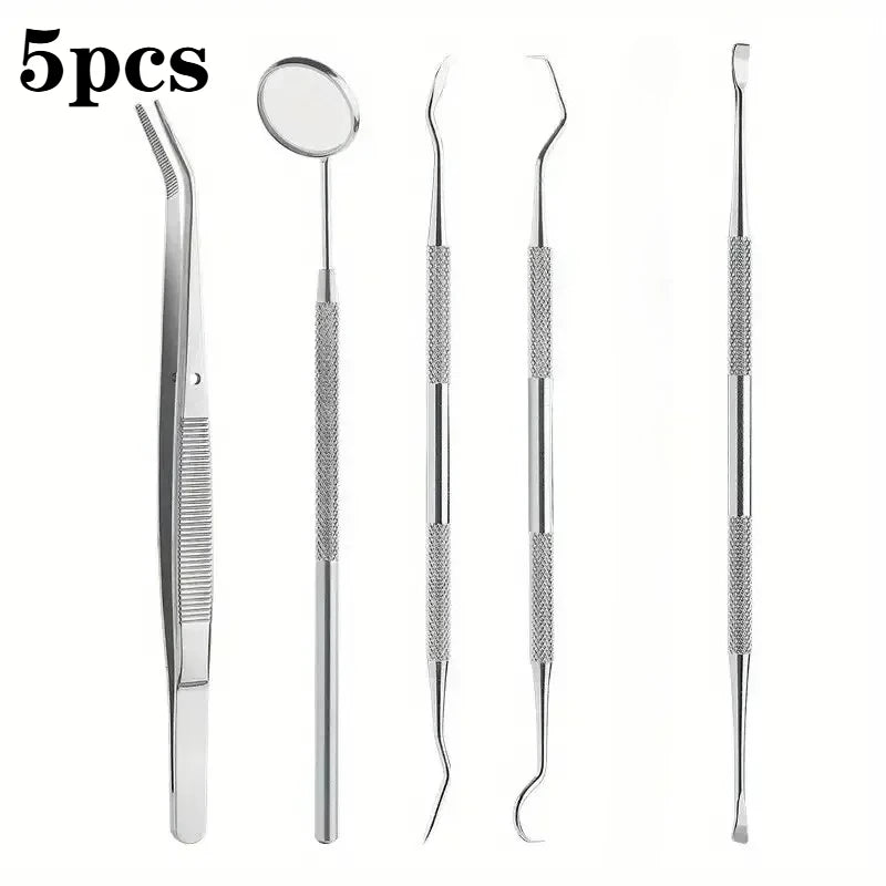 3/5/6PCS Stainless Steel Dentist Oral Tools Cleaning Flossing Tartar Removal Easy to Clean Not Easy to Break Dental Oral Mirror