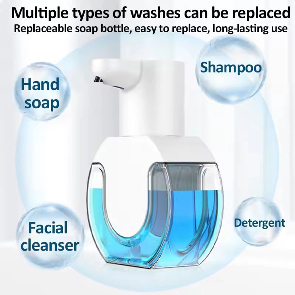 Wall-Mounted Touchless Foaming Soap Dispenser, USB Rechargeable