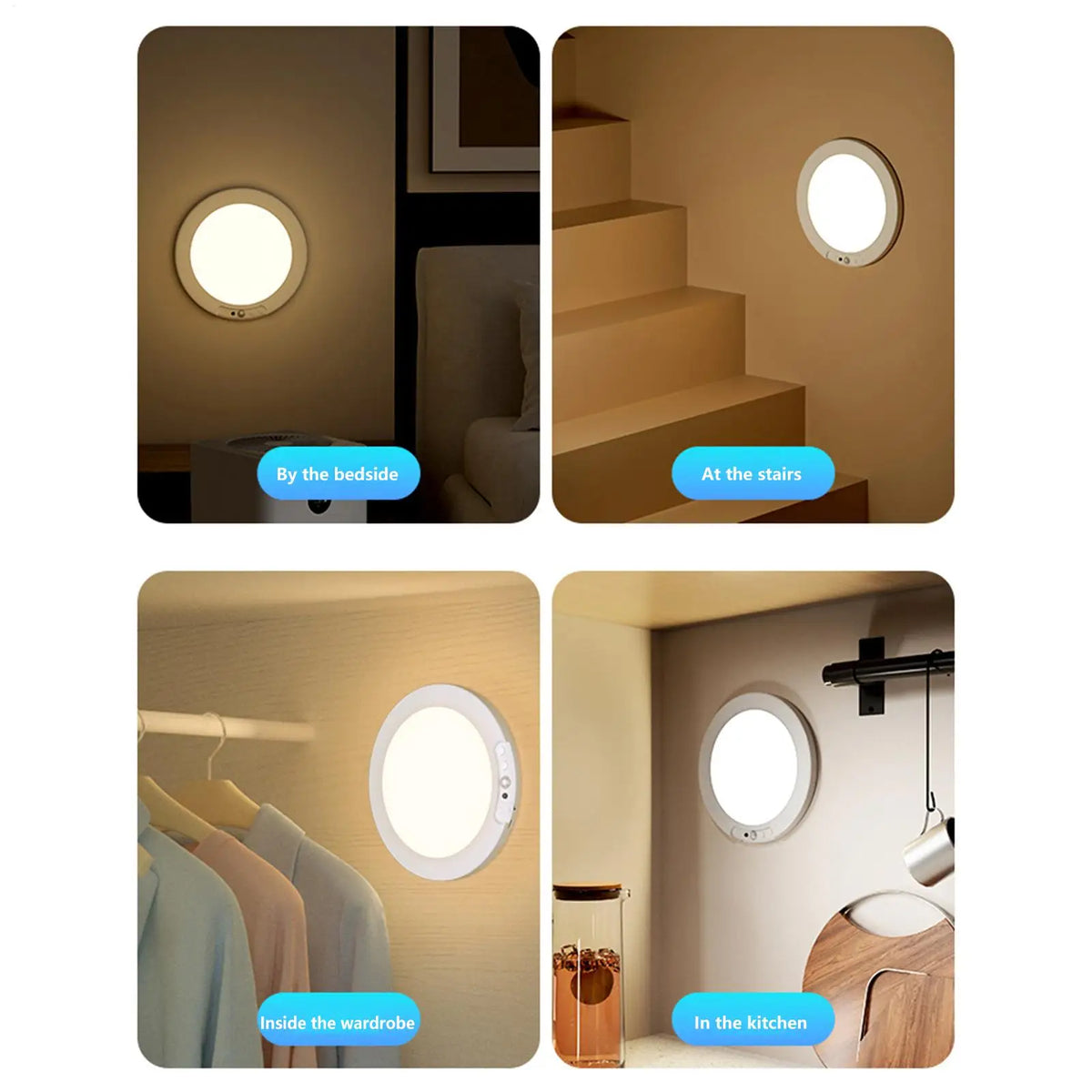 Rechargeable LED Motion Sensor Ceiling Light with Remote