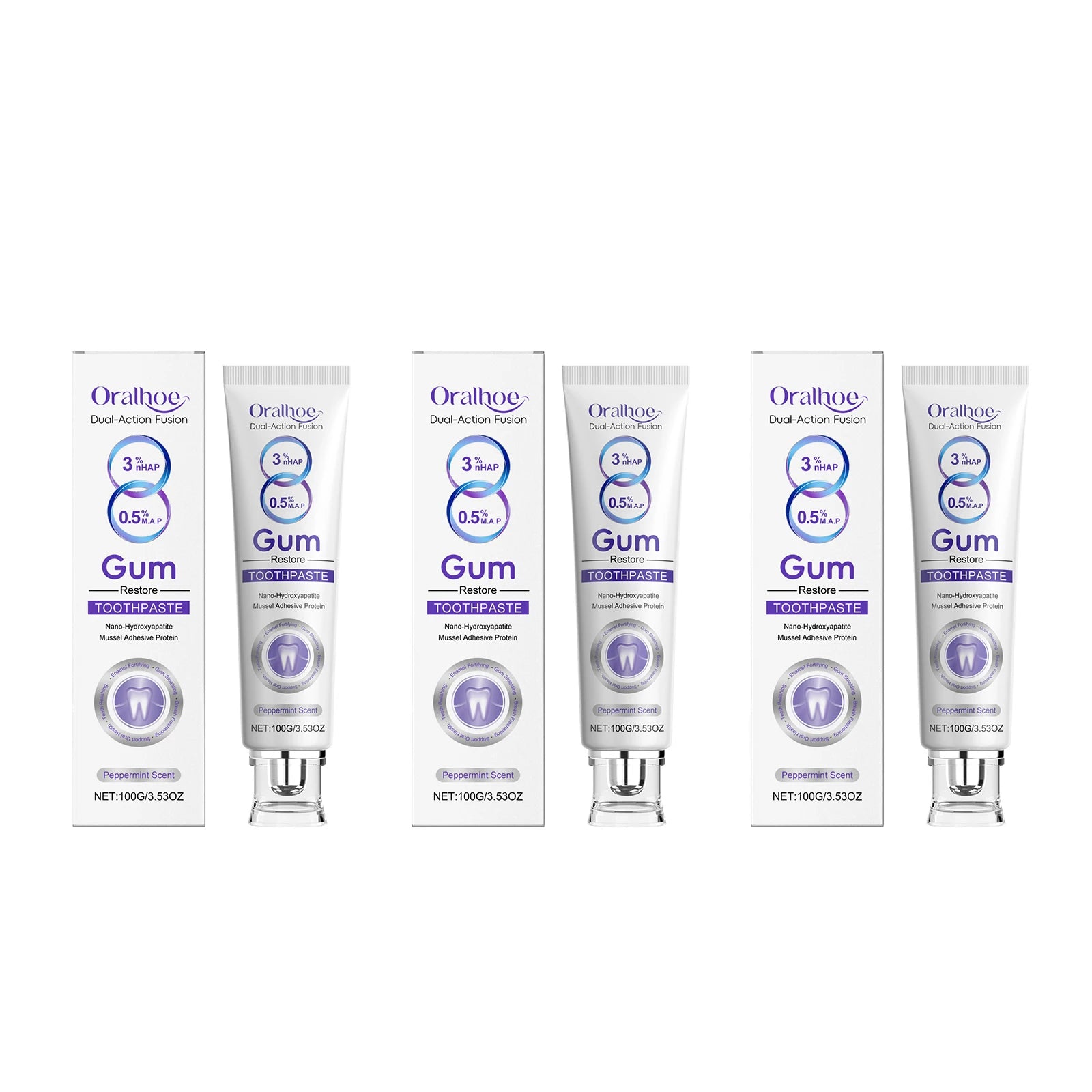 Nano Hydroxyapatite Toothpaste Restores White Teeth Alleviate Gum Bleeding Reduce Plaque Remove Oral Odor Gum Repair Toothpaste