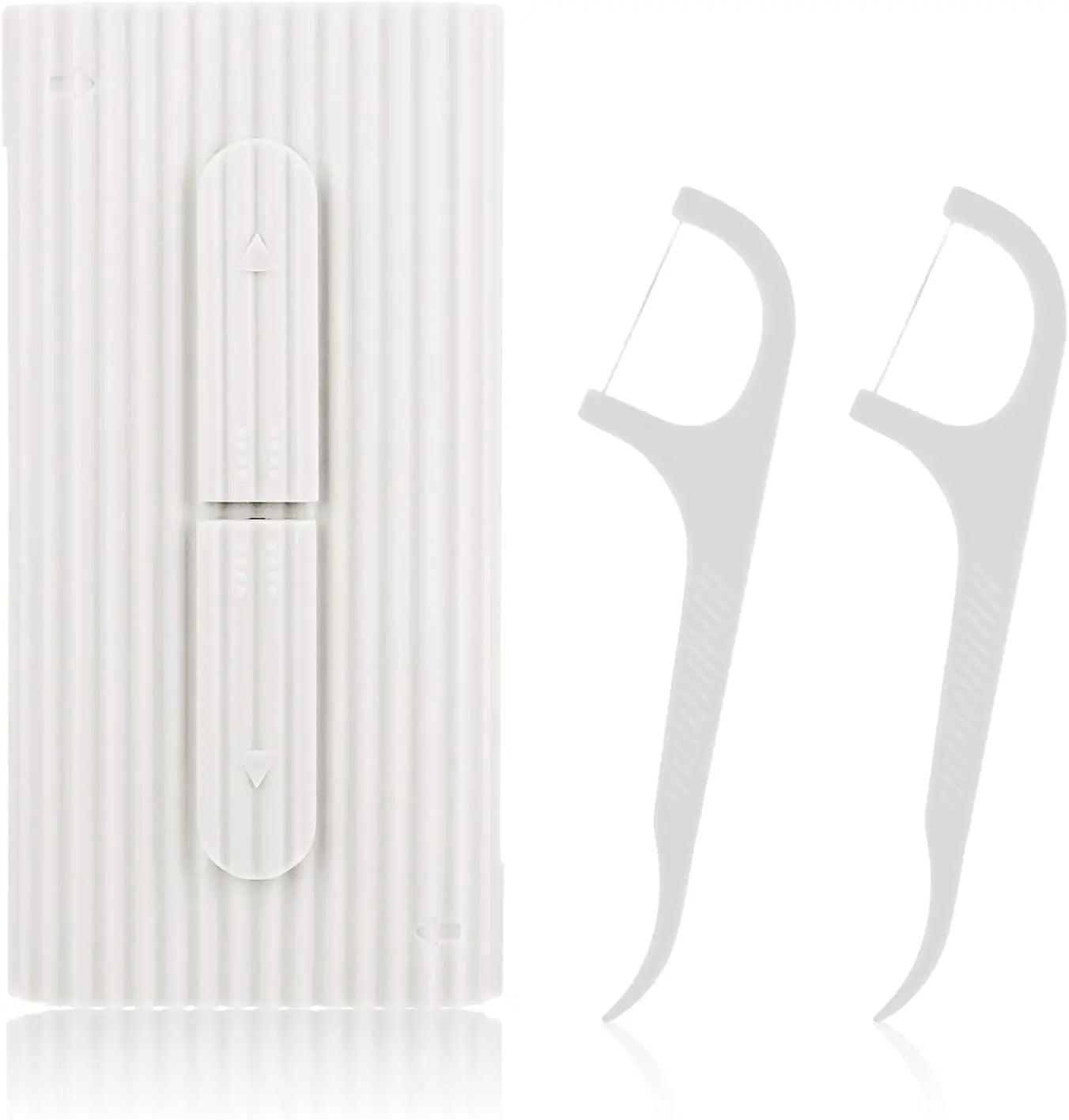 Portable Automatic Dental Floss Dispenser Pop-up Travel Floss Pick Storage Case Refillable Mini Toothpick Holder Box Pocket Floss Stick Organizer for Oral Hygiene Teeth Cleaning