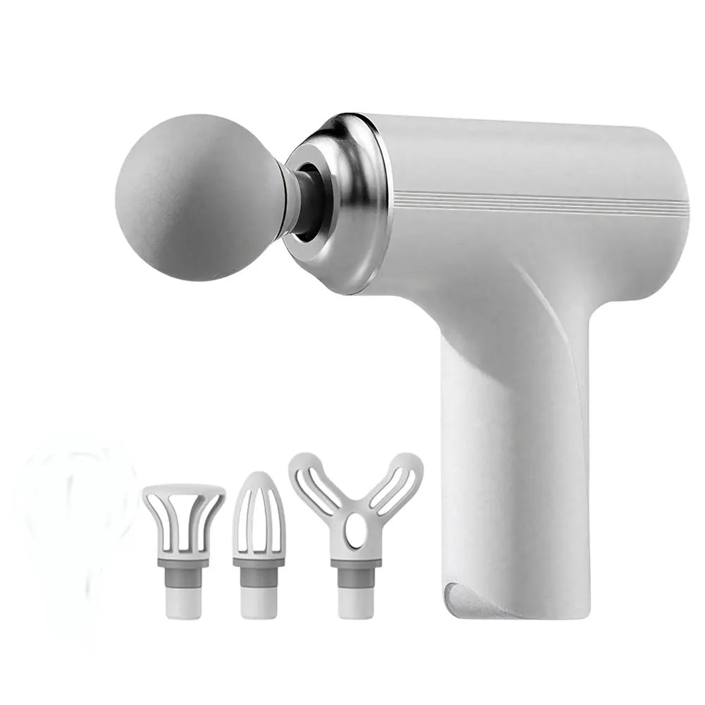 Mini Rechargeable Massage Gun with 6 Speeds and 4 Heads