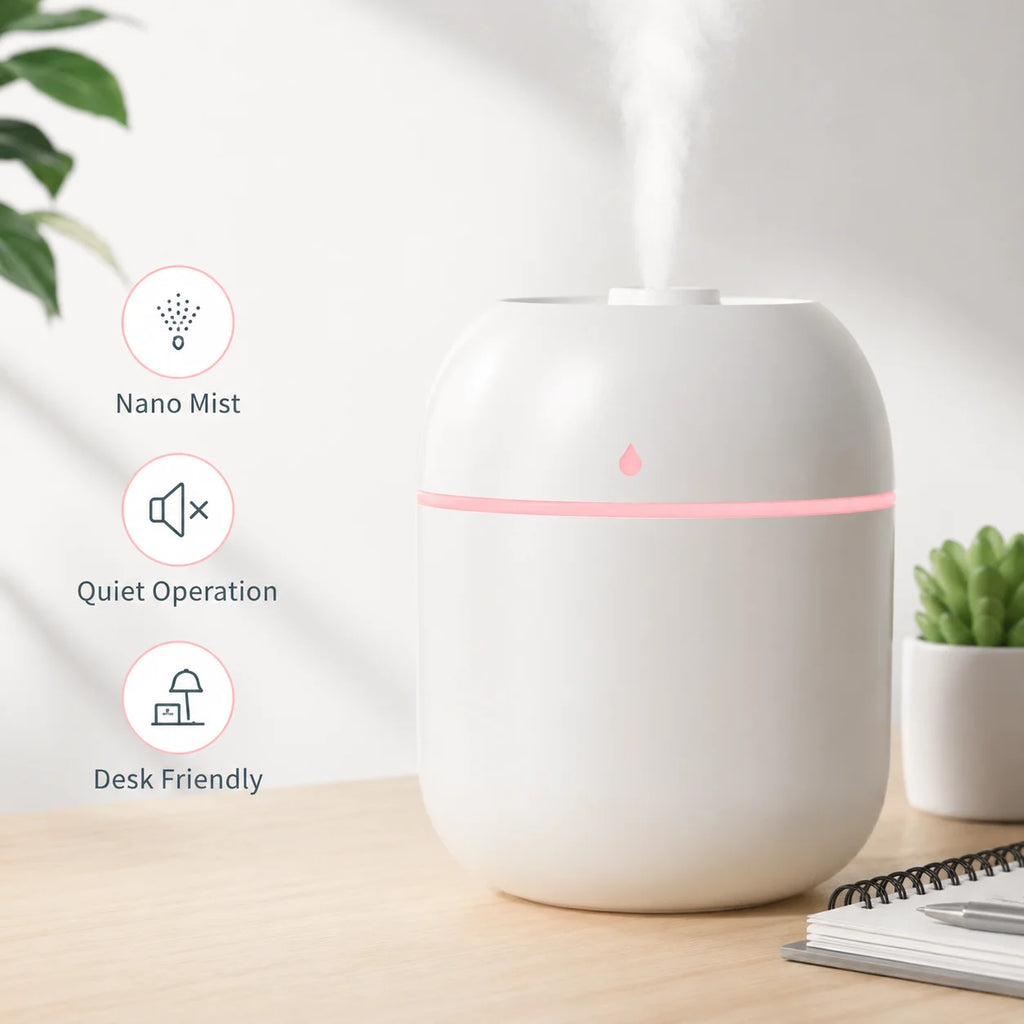 220 ml Mini USB Desktop Humidifier – Egg-Shaped Design