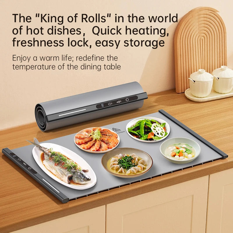 Roll-Up Electric Food Warming Mat with 8 Temperature Settings
