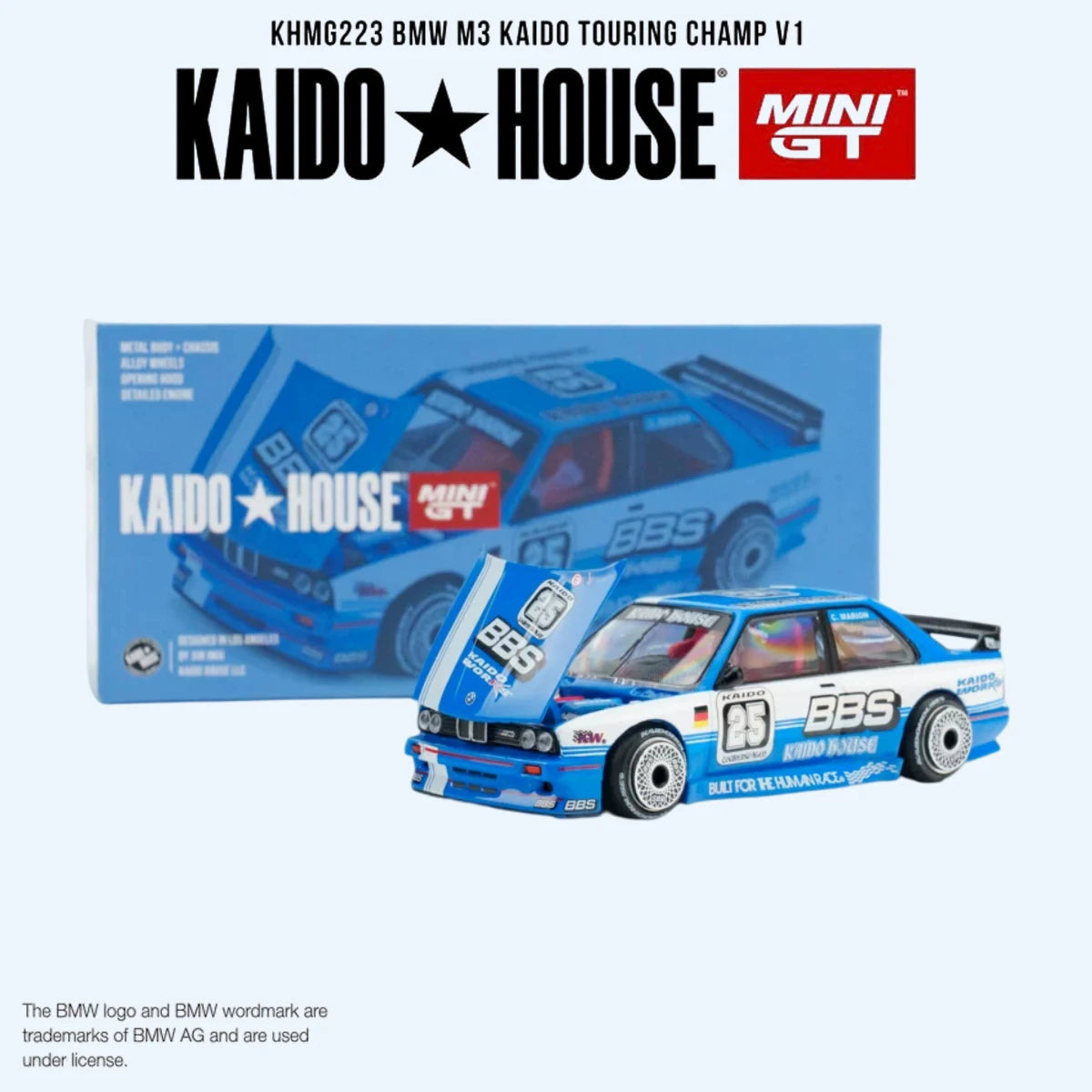 Kaido House x MINI GT BMW M3 E30 BBS #25 1:64 Diecast Model Car