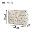 Cartoon baby elephant seersucker cosmetic bag soft cute padded cotton large-capacity storage bag travel portable washing bag