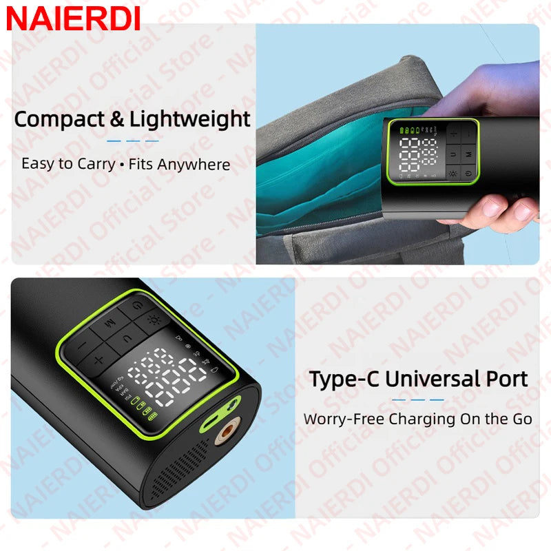 Portable Digital Tire Inflator, Wireless with LED Light