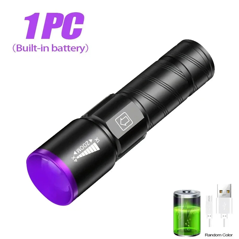 395 nm Rechargeable UV Torch with Adjustable Focus