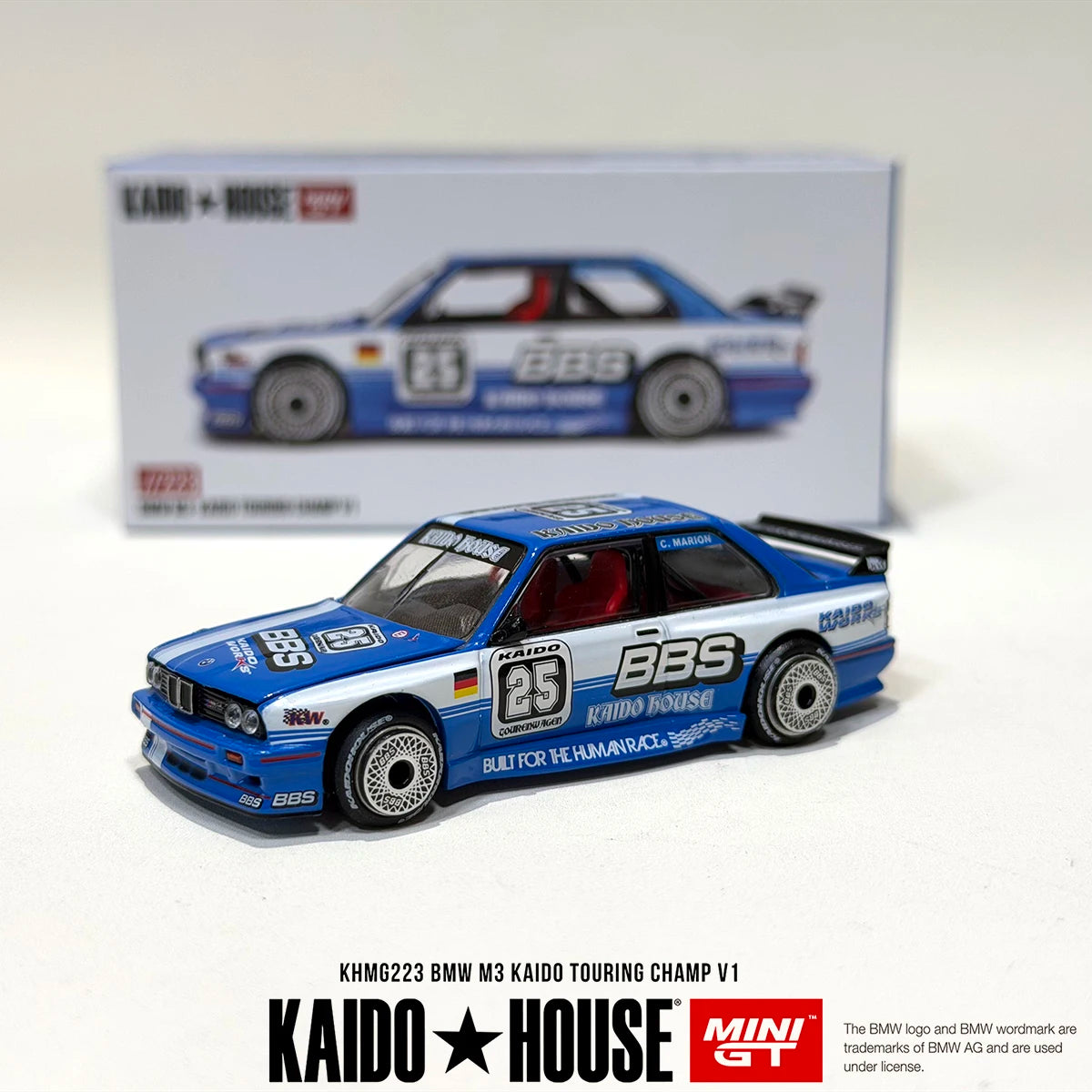 Kaido House x MINI GT BMW M3 E30 BBS #25 1:64 Diecast Model Car