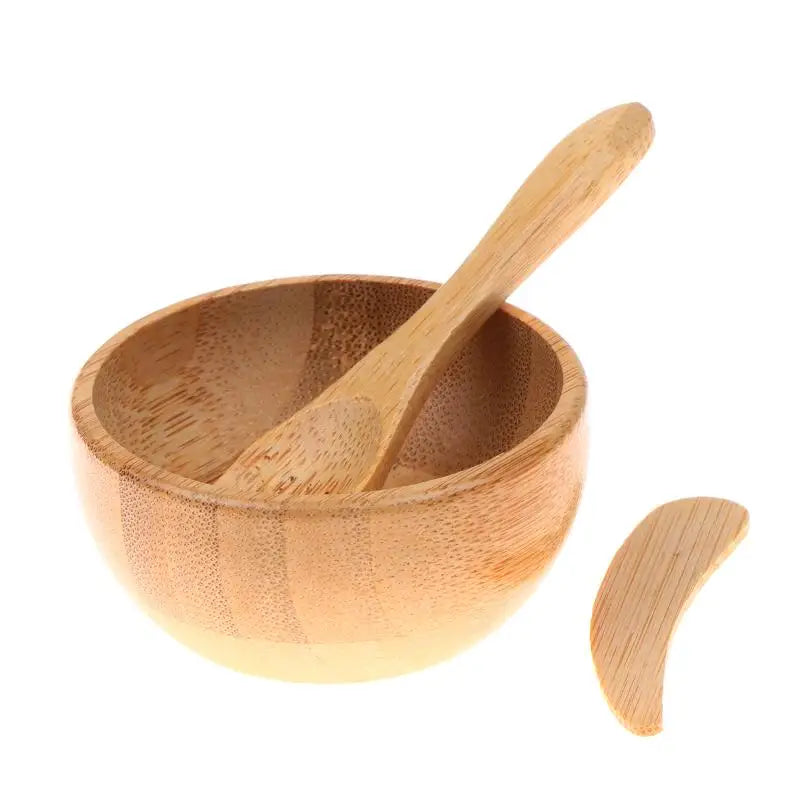 3-Piece Bamboo Facial Mask Mixing Bowl Set