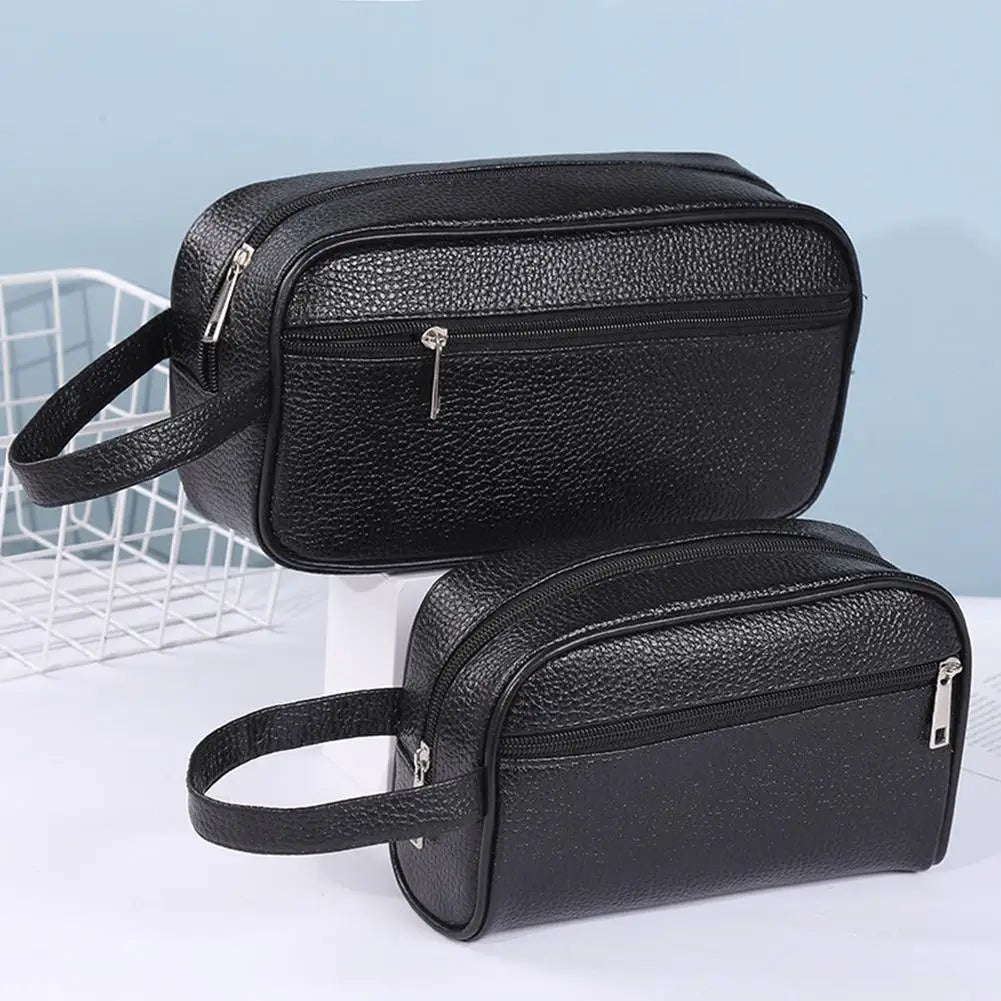 Travel Mens Toiletry Bag PU Leather Women Cosmetic Necessaire Case Waterproof Ladies Makeup Bag Beauty Wash Pouch Handbag