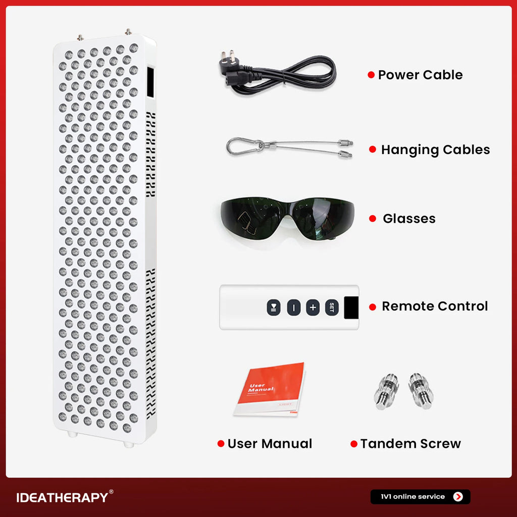Red & Near-Infrared Light Panel with Stand and App Control