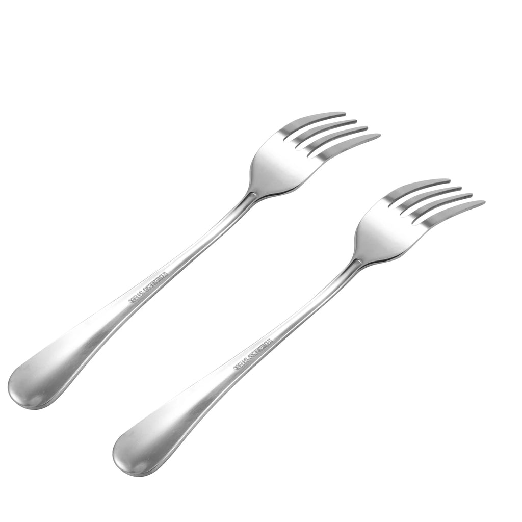 ABRE-20 PCS Fork Table Stainless Steel Steak Fork Forks Cutlery Dinner Table, Fruit Salad, Steak-18.5Cm Total Length