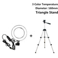 LED Selfie Ring Light with Tripod Stand - 6" / 10" Photo & Video Lighting