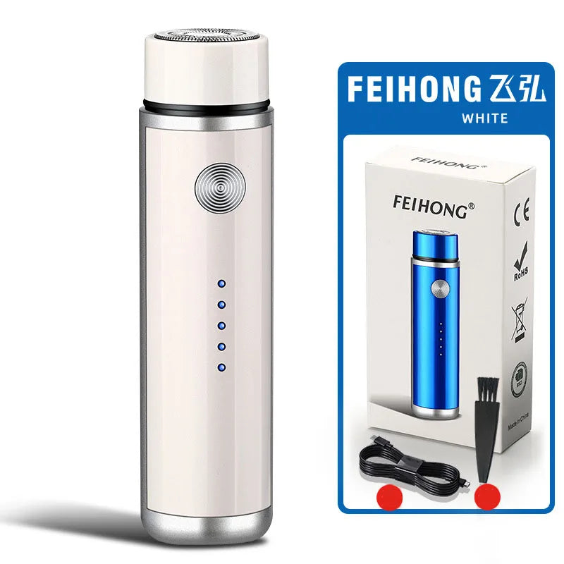 Men's Mini Electric Shaver – USB Rechargeable Travel Razor
