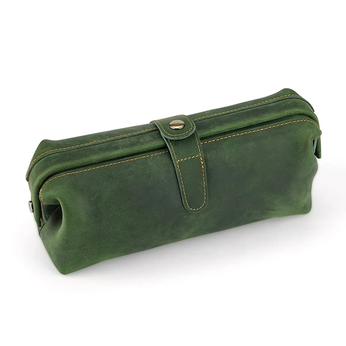 Genuine Leather Makeup Purse Organizer Bag for Perfumes and Cosmetic Outdoor Travel Large Capacity Cowhide Wash Bag Unisex