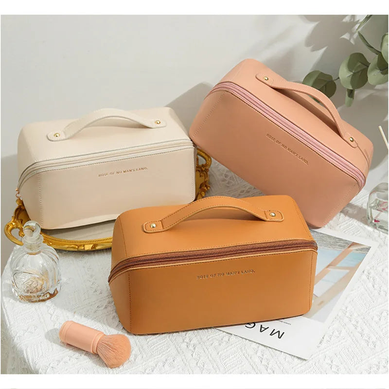 New Arrival Hot Sell PU Pillow Large Capacity Cosmetic Bag for Women Waterproof Portable Cosmetics Washing and Gargling Bag