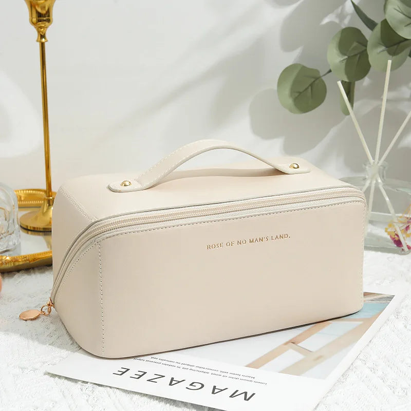 New Arrival Hot Sell PU Pillow Large Capacity Cosmetic Bag for Women Waterproof Portable Cosmetics Washing and Gargling Bag