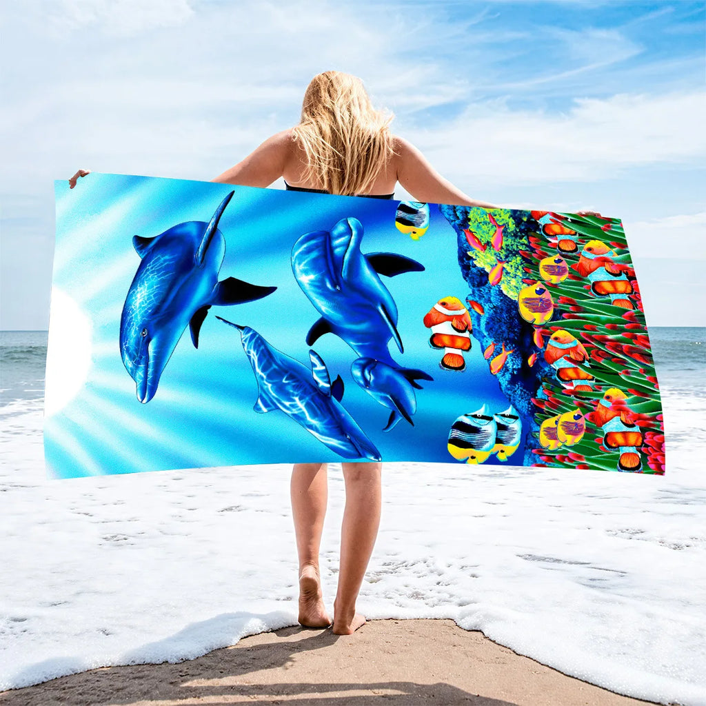 Microfiber Beach TowelLarge Quick-drying sunscreen for Adults  Absorbent Bath Towel Travel Swimming Pool Towel outdoor