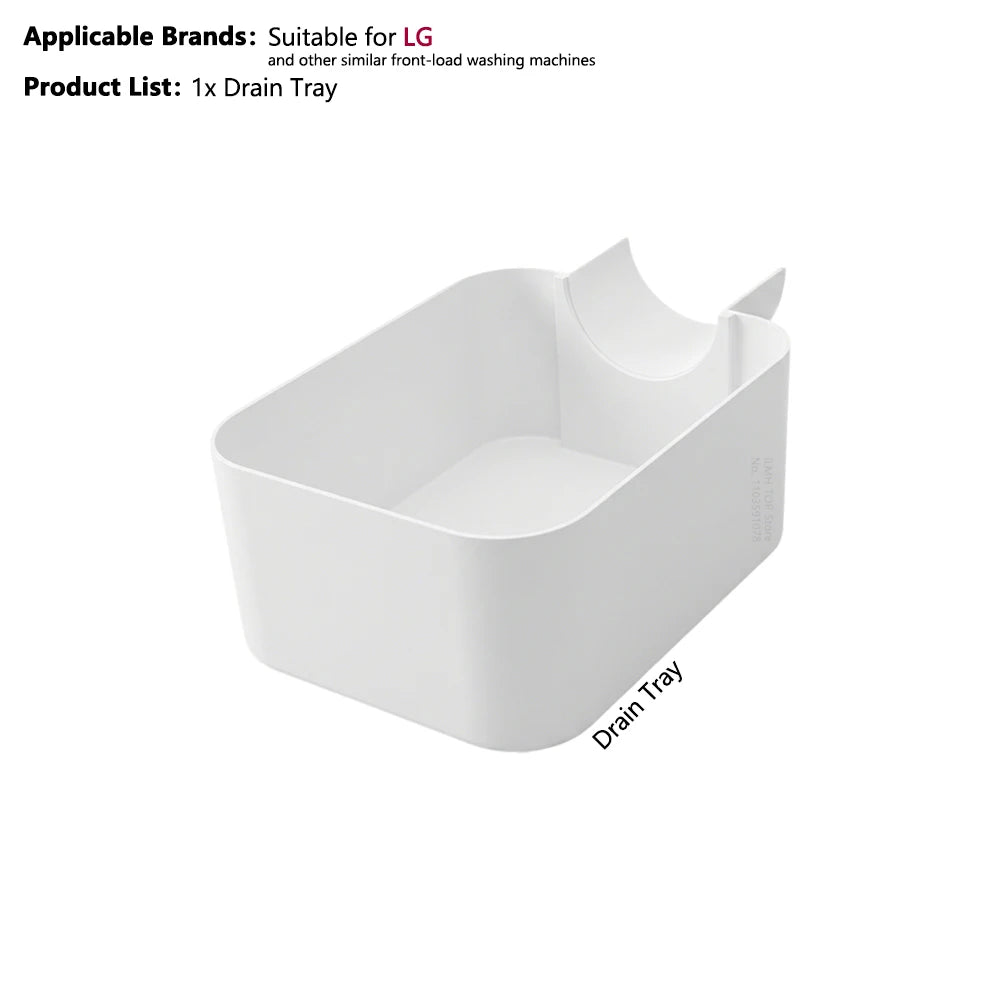 Washing Machine Filter Drain Pan – Water Catcher Tray for Front Load Washer | Laundry Floor Spill Protector