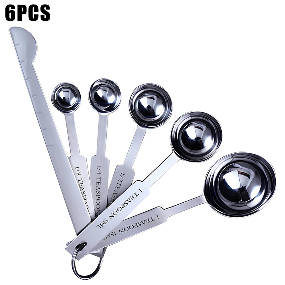 Stainless Steel Measuring Cups & Spoons Set – Stackable Baking Tools