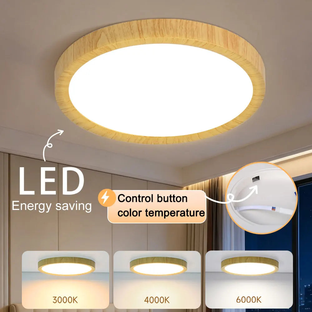 Ultra-Slim LED Ceiling Light – 3 Colour Temperatures, 20W/30W/40W, Round Flush Mount