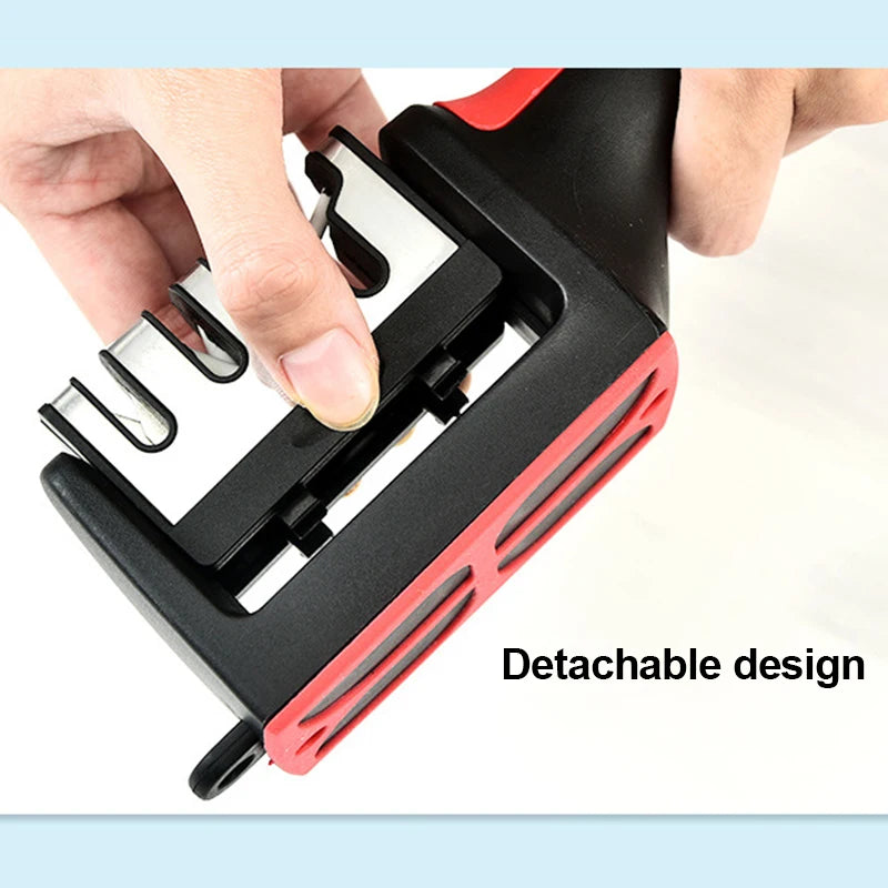 4-in-1 Hand-Held Knife Sharpener – Multi-Stage Kitchen Sharpening Tool for Knives & Blades