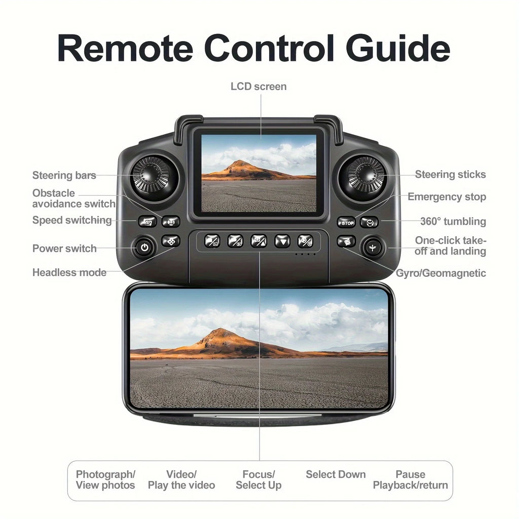 E88 Pro Foldable Drone with Dual Cameras and One-Key Return, RC Quadcopter for Beginners
