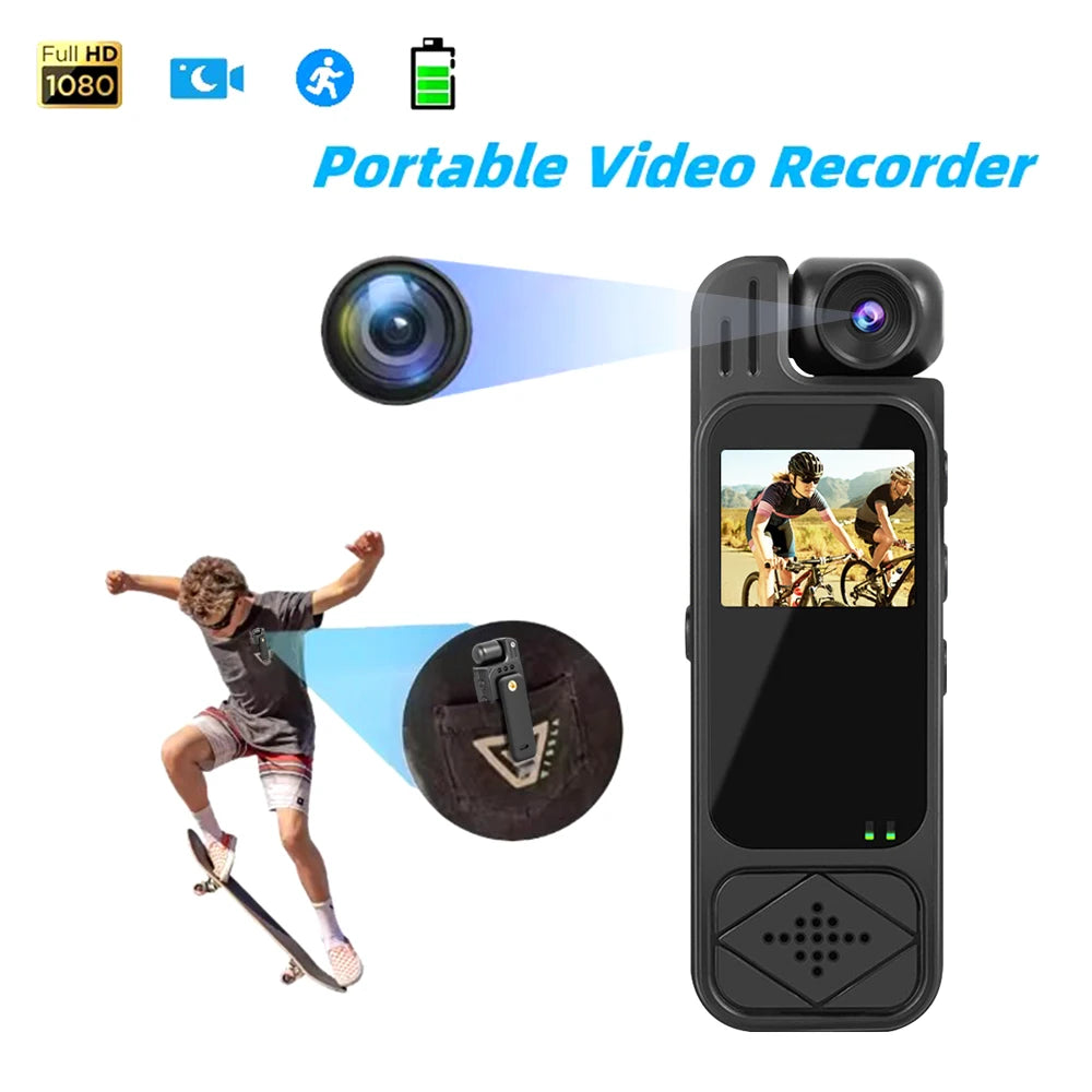 Y9 Mini 1080p Body Camera with 180° Rotating Lens
