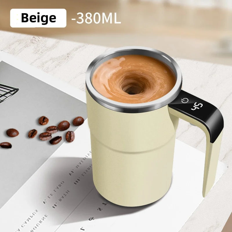 380ml Self-Stirring Mug with Digital Temperature Display