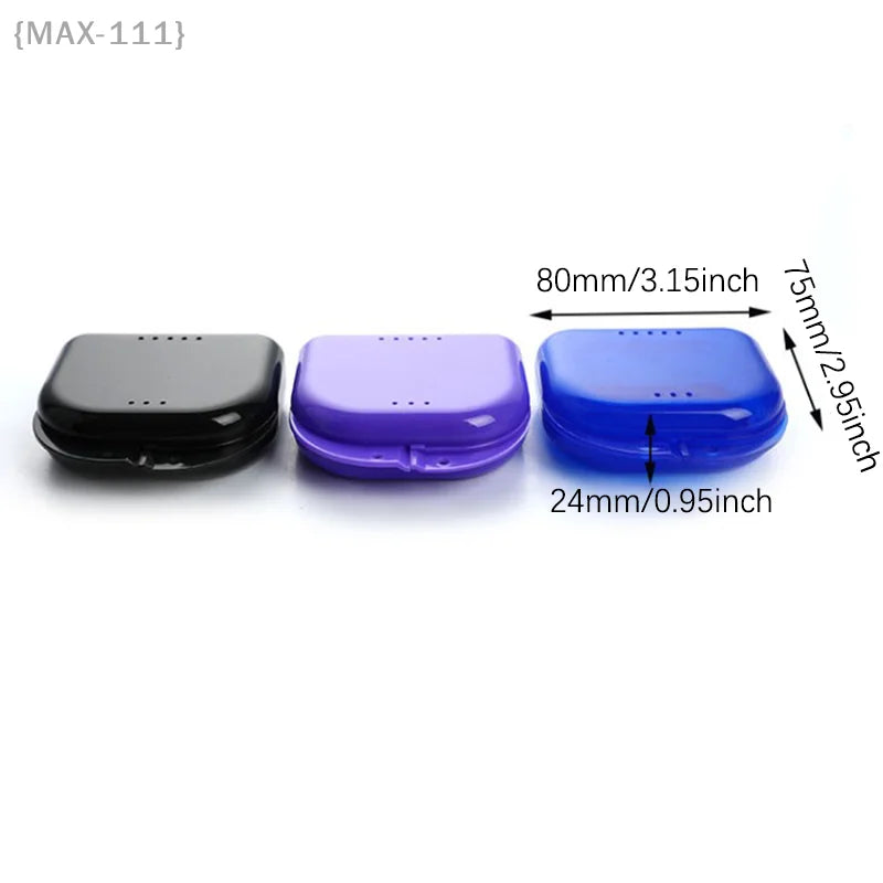 Travel Dental Case For Retainer, Mouthguard, Denture, Brace Cleaner Secure Hygienic Storage Box