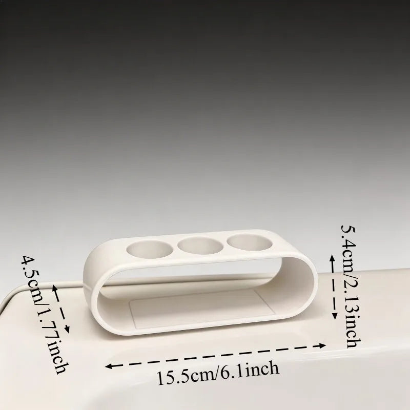 Electric toothbrush holder for bathroom use, large capacity design to store 3 toothbrushes and keep space tidy