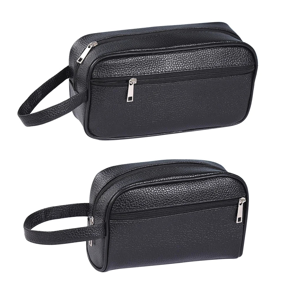 Travel Mens Toiletry Bag PU Leather Women Cosmetic Necessaire Case Waterproof Ladies Makeup Bag Beauty Wash Pouch Handbag