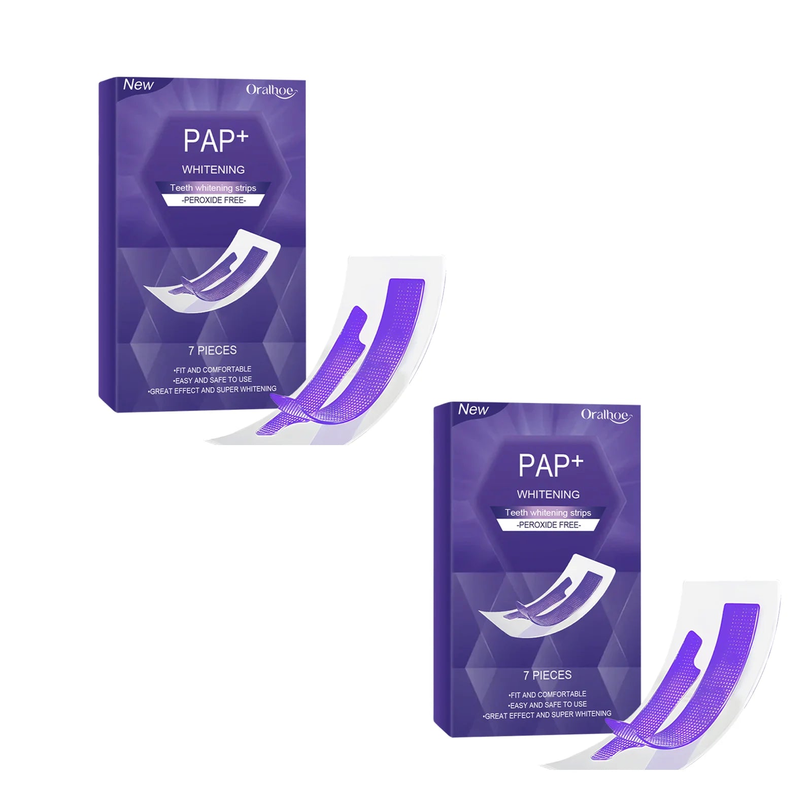 Purple Teeth Whitening Strips Bleaching Stains Remove Oral Whitening Supplies Tooth Stickers Remove Stains Care Stripes